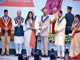 Convocation at Veer Narmad South Gujarat University in Ahmedabad