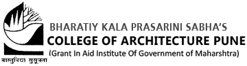 Bharatiya Kala Prasarini Sabha's College of Architecture (BKPS), Pune logo