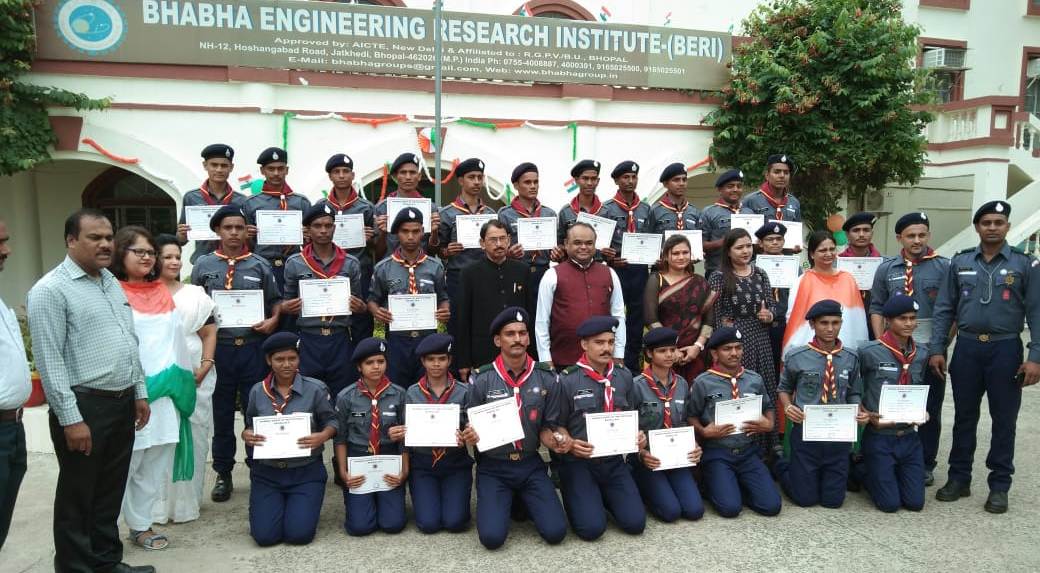 NCC Programme Bhabha University in Bhopal