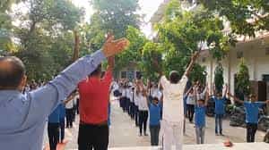 Yoga Class Photo Sir Ganesh Dutt Memorial College in Patna