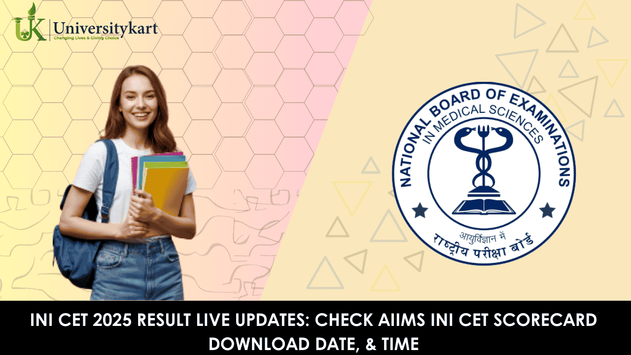 INI CET 2025 Result Live Updates