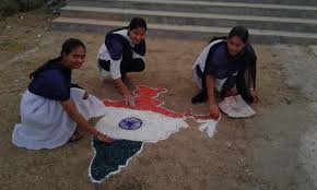 Rangoly in Independence day Photo Teerthanker Mahaveer Medical College and Research Center, Moradabad in Karimnagar	