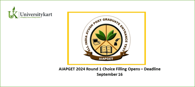 AIAPGET 2024 Round 1 Choice Filling Starts