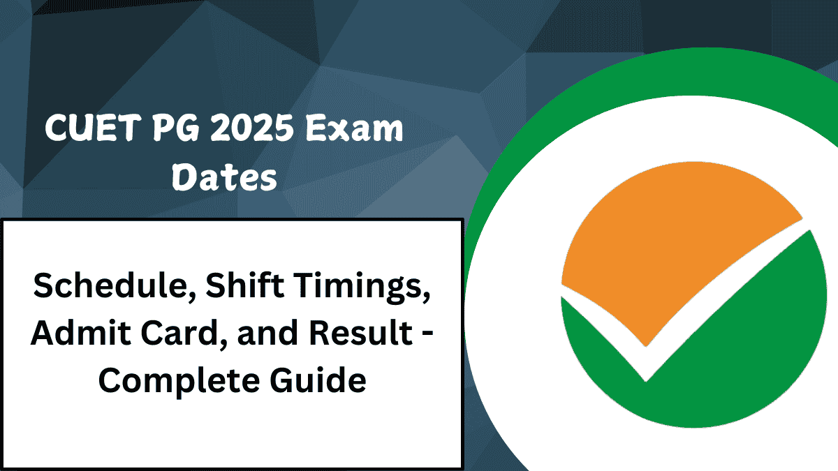 CUET PG 2025 Exam Dates