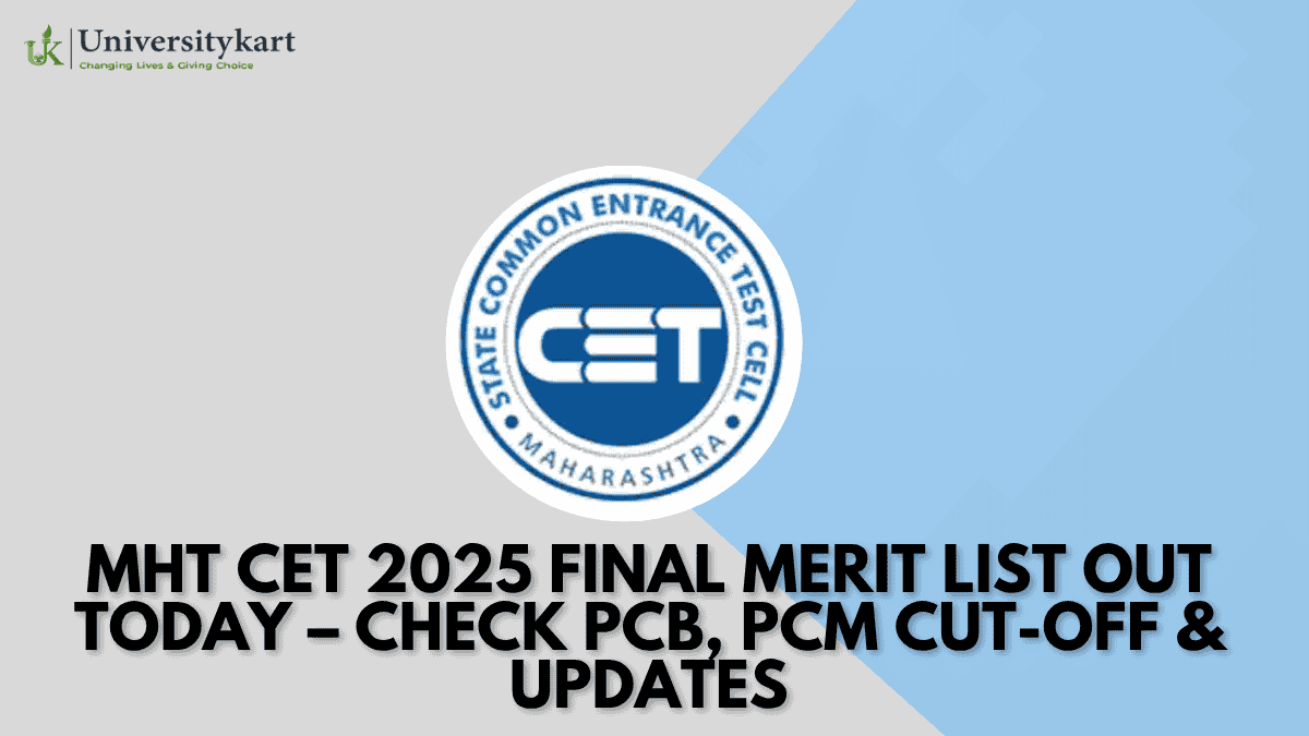 MHT CET 2025 Final Merit List Out