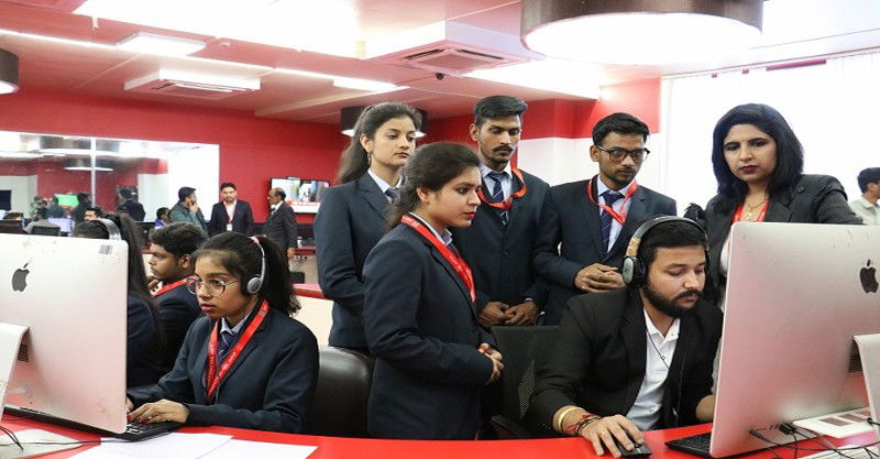 Computer lab National Institute of Medical Sciences University in Jaipur