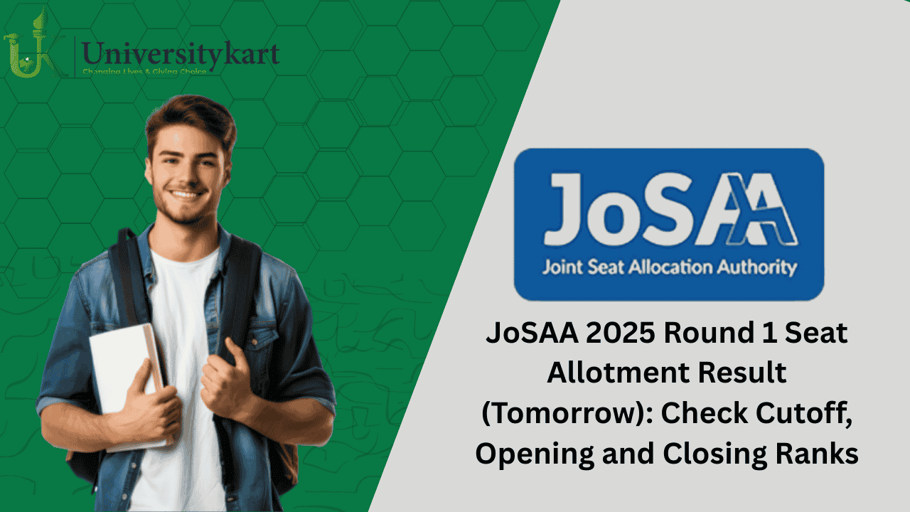 JoSAA 2025 Round 1 Seat Allotment Result (Tomorrow)