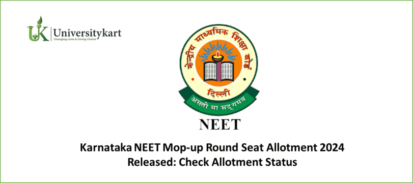 Karnataka NEET Mop-up Round Seat Allotment 