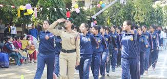 NCC training Vasanta college for Women in Varanasi