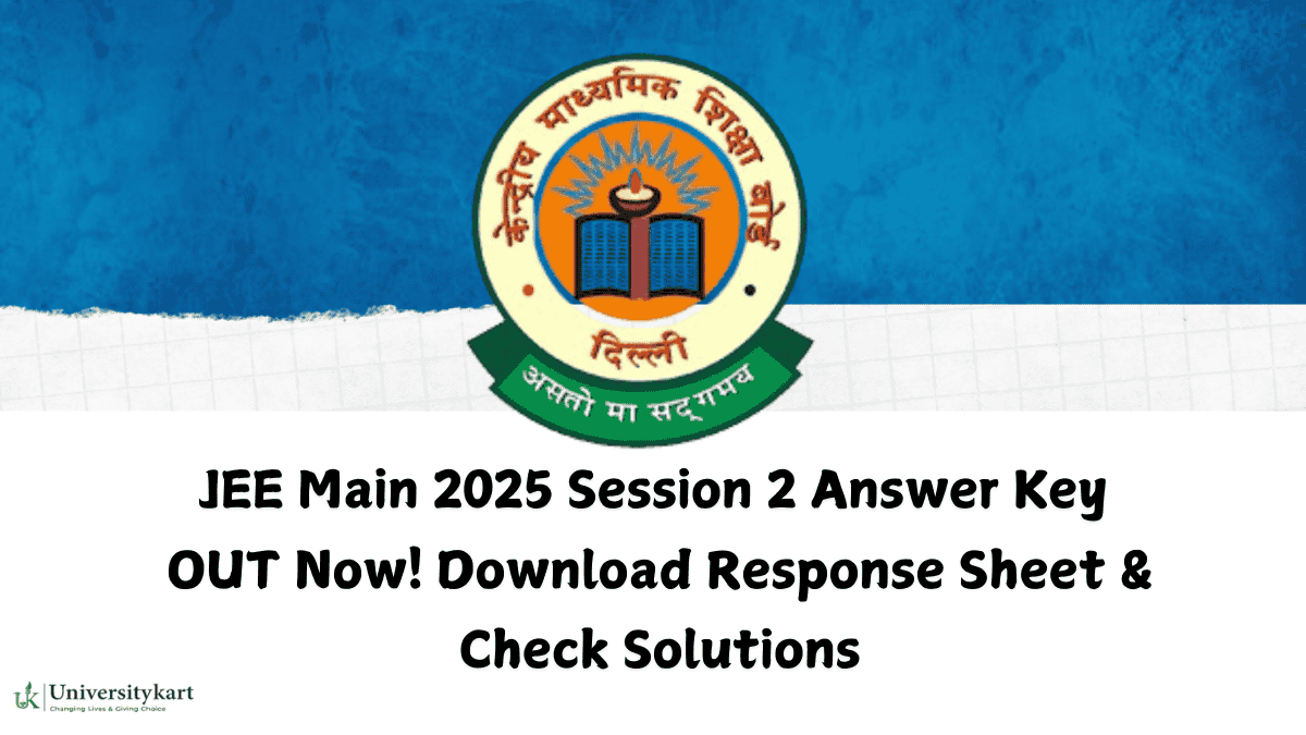 JEE Main 2025 Session 2 Answer Key OUT Now