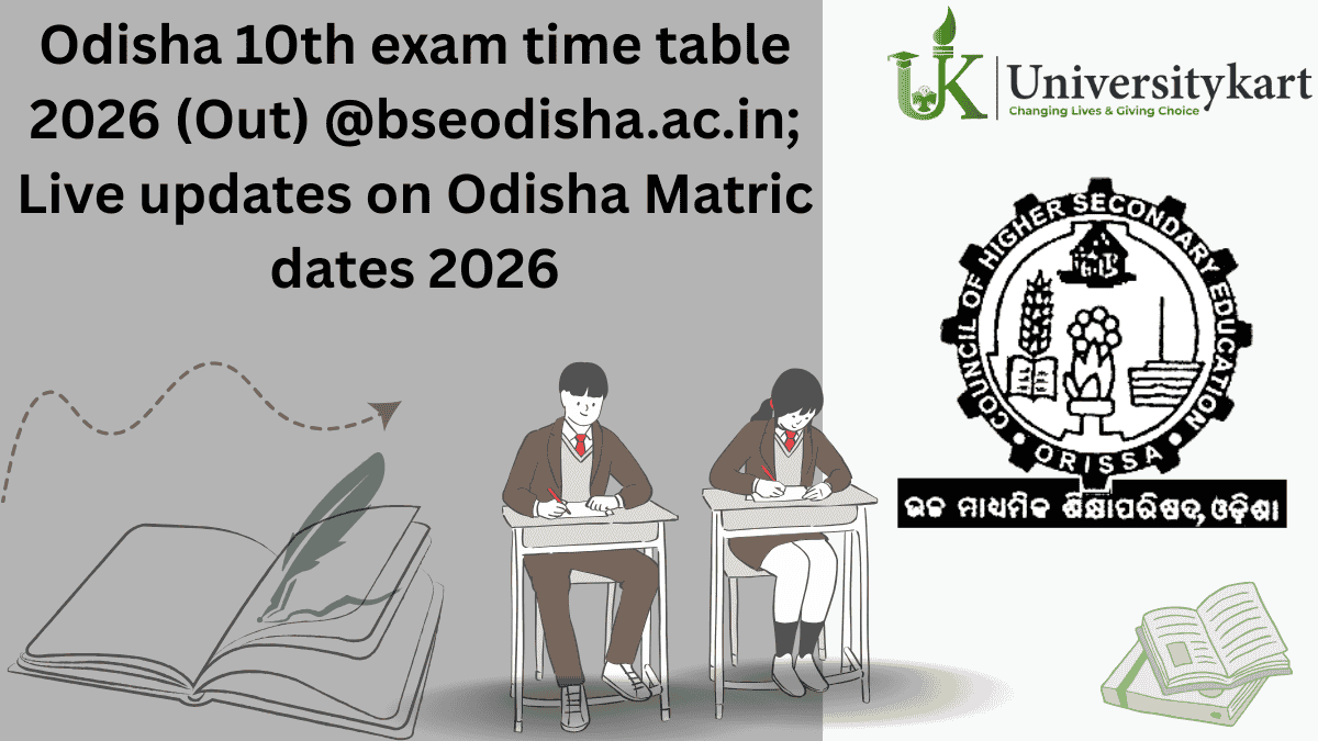Odisha 10th exam time table
