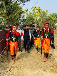 Presenting a Culture Students  Bir Tikendrajit University in Imphal East	