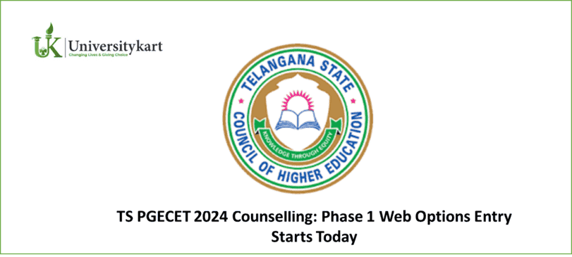 TS PGECET 2024 Counselling: Phase 1 Web Options Entry