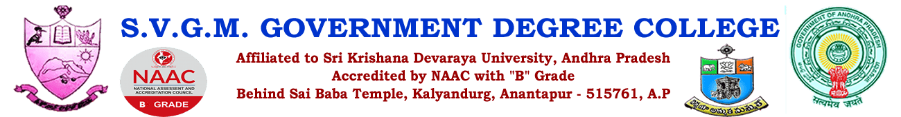 SVGM Government Degree College, Kalyandurg Logo