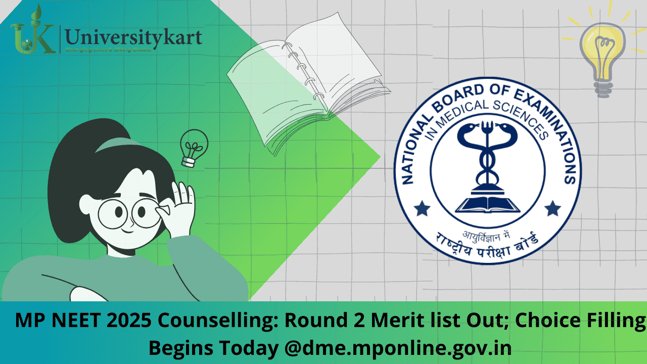 MP NEET 2025 Counselling: Round 2 Merit list Out