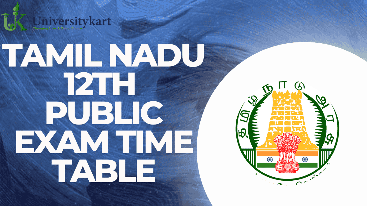 Tamil Nadu 12th Public Exam Time Table 2025