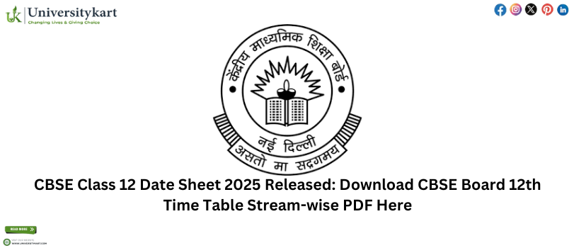 CBSE Class 12 Date Sheet 2025 Released