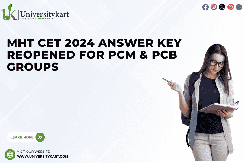 MHT CET 2024 Answer Key Reopened for PCM & PCB