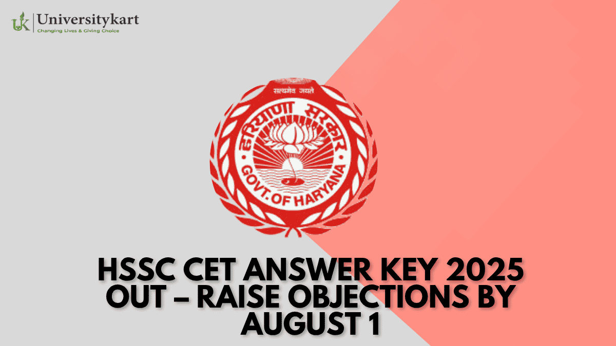 HSSC CET Answer Key 2025 Out 