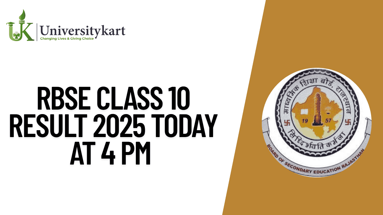 RBSE Class 10 Result 2025 Today at 4 PM