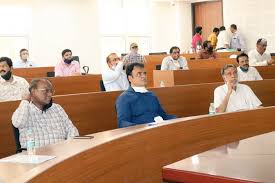 Staff Meeting at Bengaluru Dr. B. R. Ambedkar School of Economics University in 	Bangalore Urban