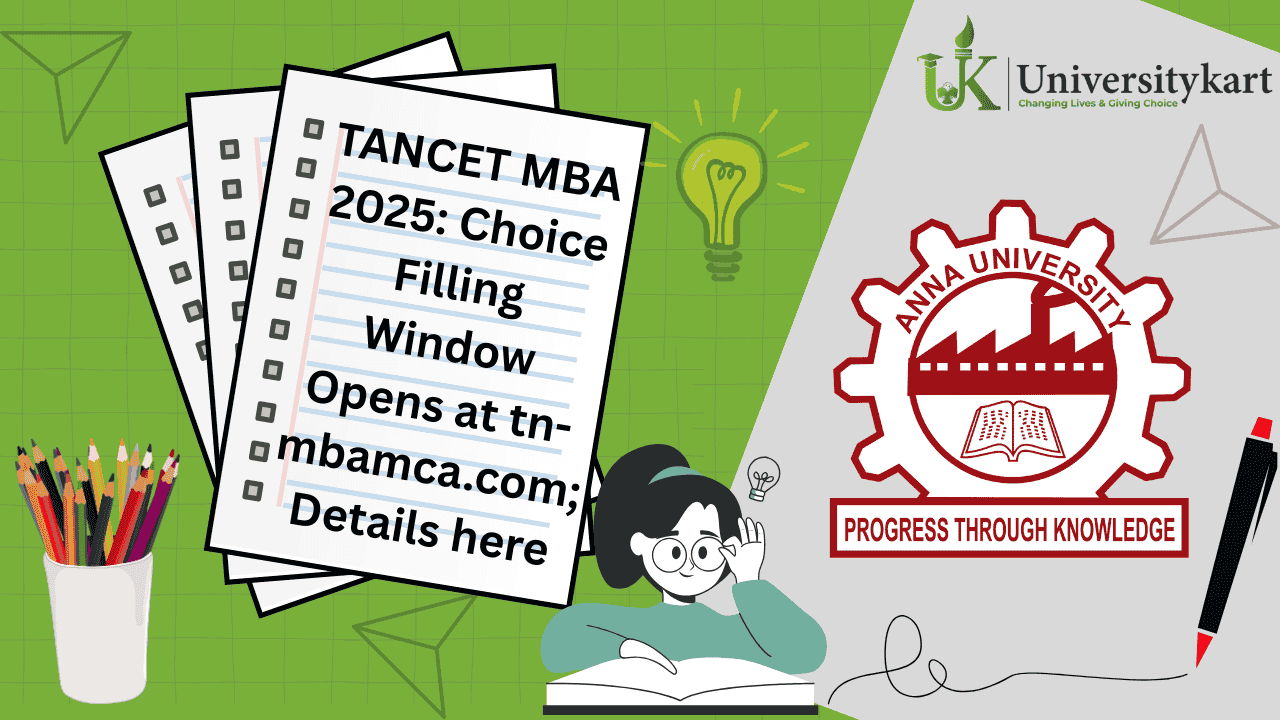 TANCET MBA 2025 Choice Filling Window Opens 