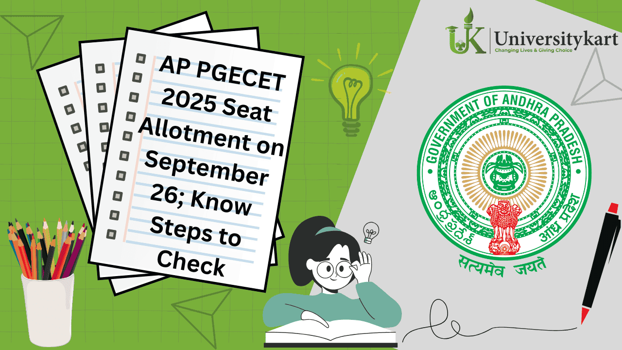 AP PGECET 2025 Seat Allotment on September 26
