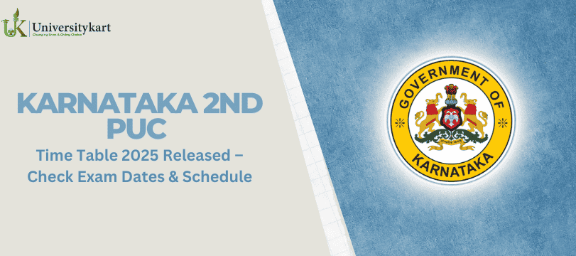 Karnataka 2nd PUC Time Table