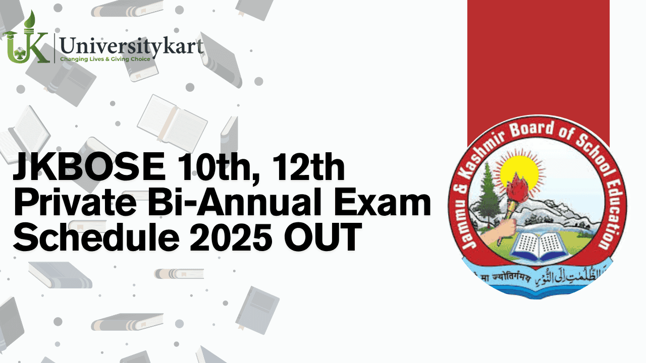 JKBOSE 10th, 12th Private Bi-Annual Exam Schedule 2025 OUT
