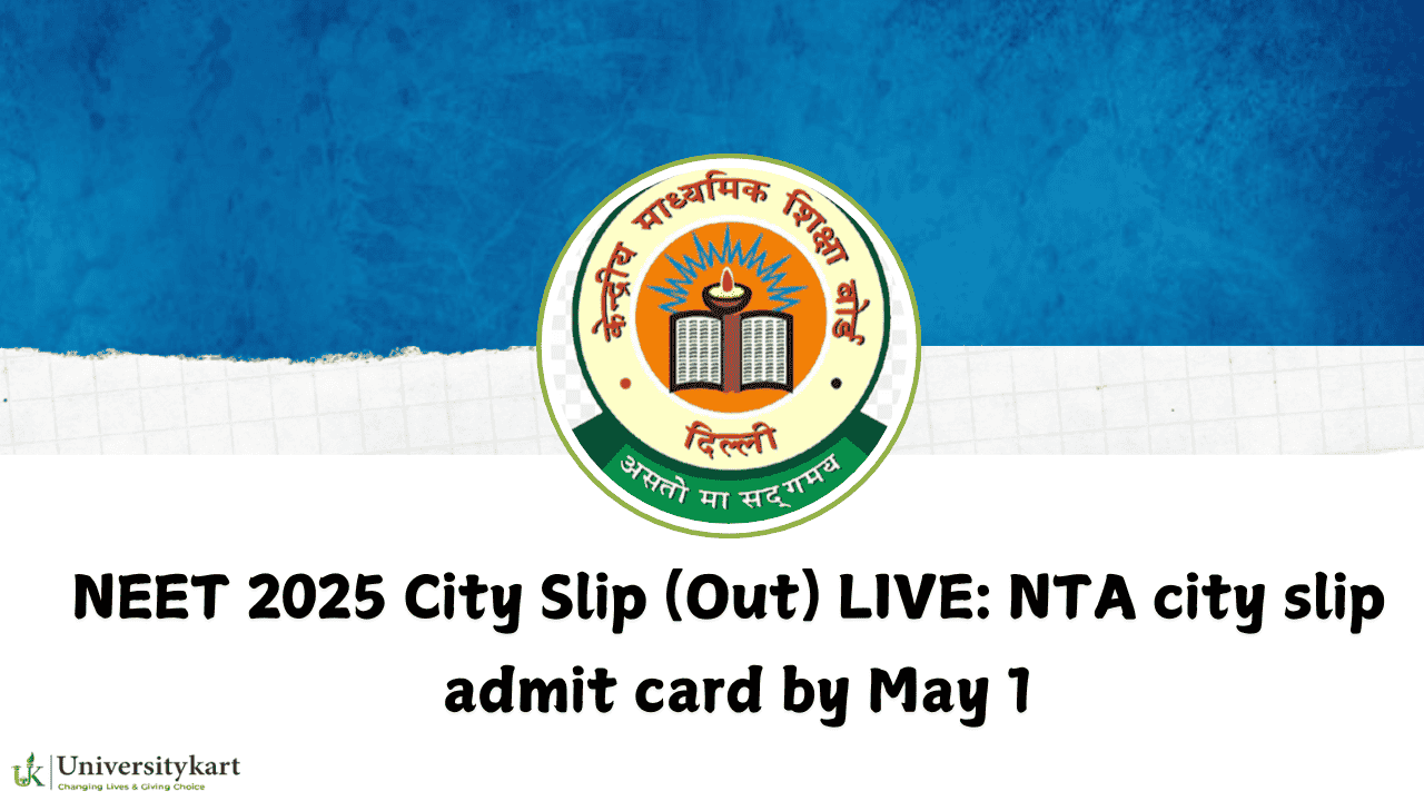 NEET 2025 City Slip