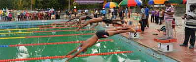 Swimming Competition at Virudhunagar Hindu Nadars Senthikumara Nadar College in Virudhunagar