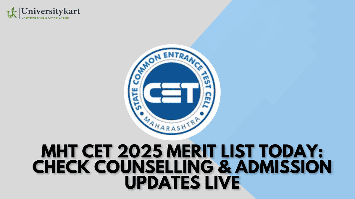 MHT CET 2025 Merit List Today