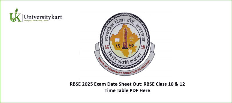 RBSE 2025 Exam Date Sheet Out