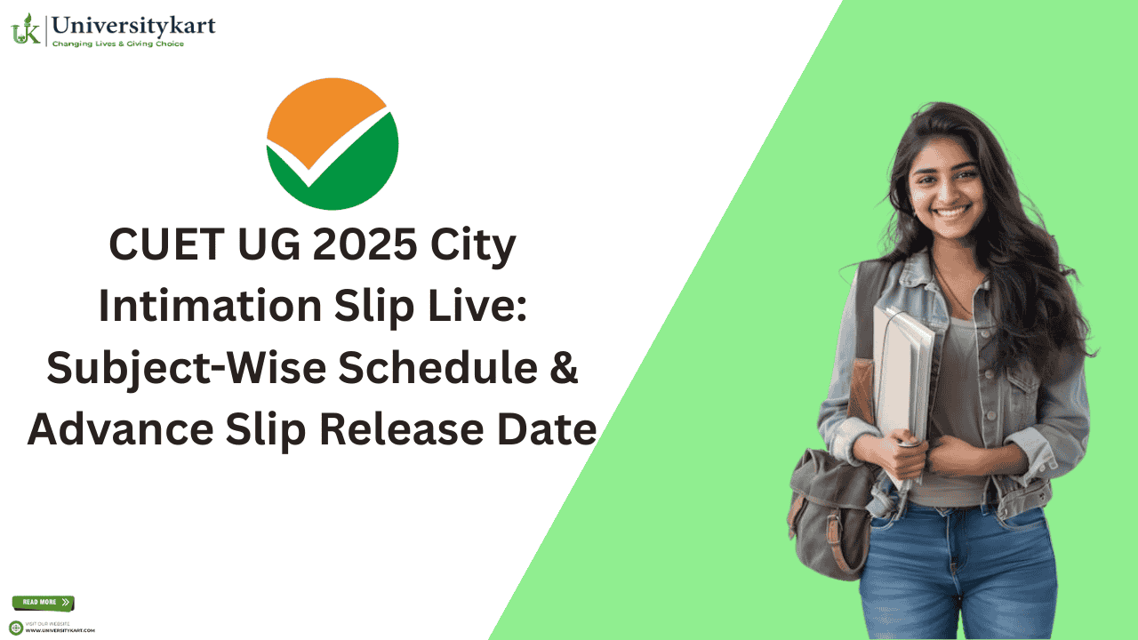 CUET UG 2025 City Intimation Slip