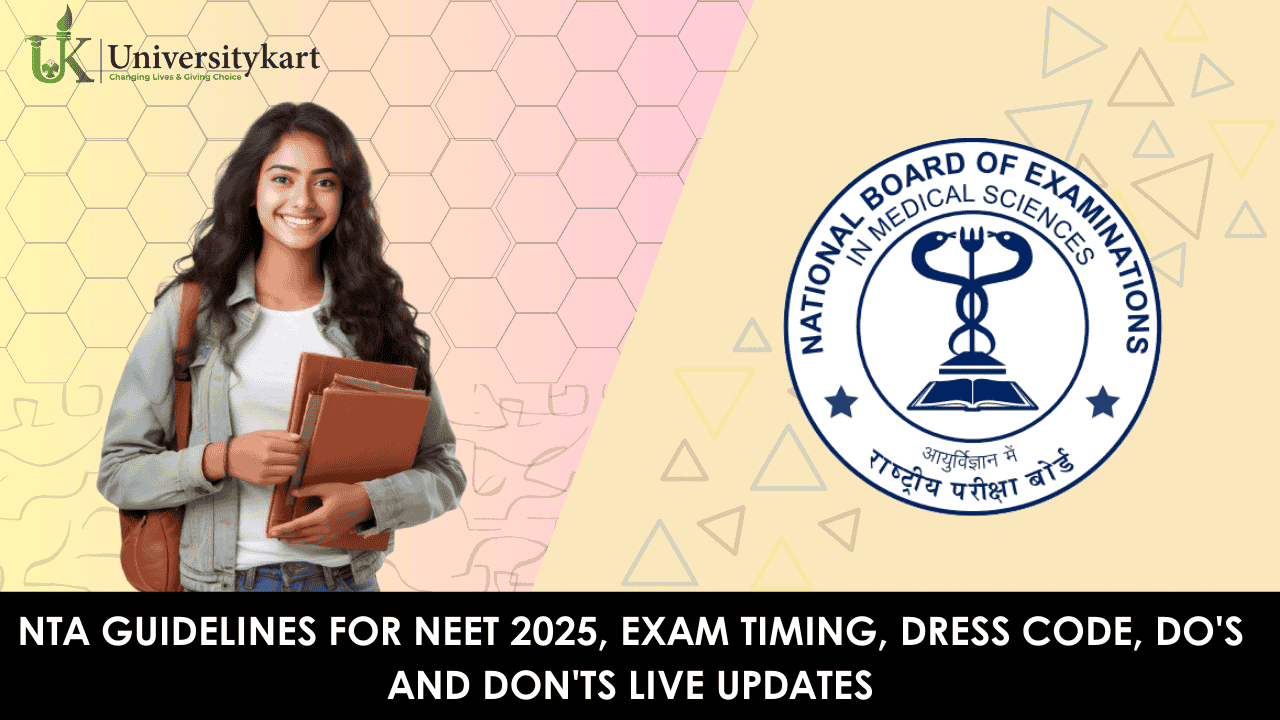 NTA Guidelines for NEET 2025 Exam