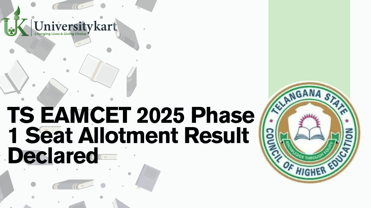 TS EAMCET 2025 Phase 1 Seat Allotment Result Declared at tgeapcet.in 