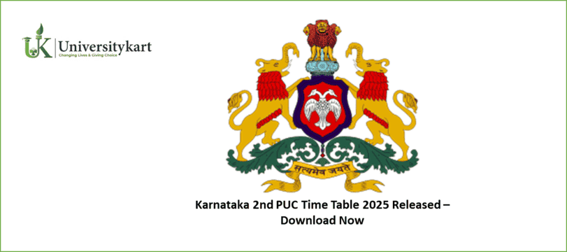 Karnataka 2nd PUC Time Table 2025 Released