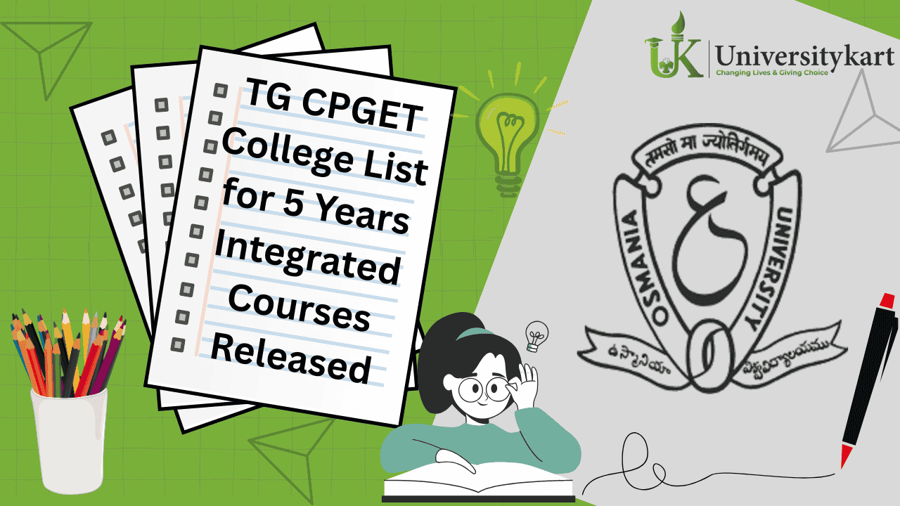 TG CPGET College List for 5 Years Integrated Courses Released