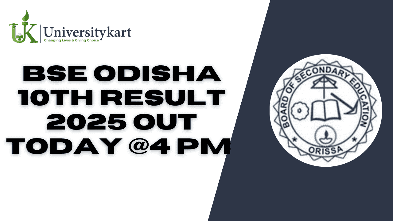 BSE Odisha 10th Result 2025 Out Today @4 PM
