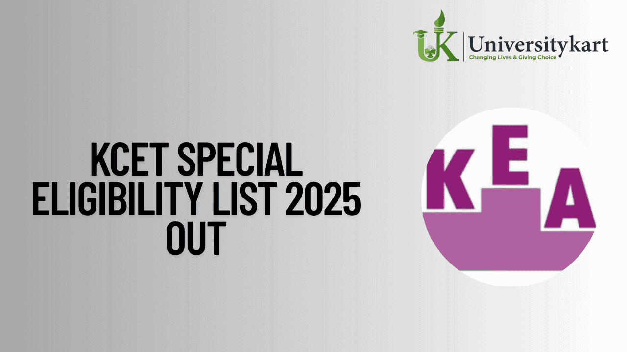 KCET Special Eligibility List 2025 Out