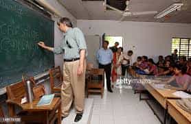Classroom Bhagini Nivediat College Village Kair in New Delhi