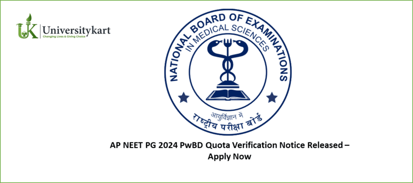 AP NEET PG 2024 PwBD Quota Verification Notice Released