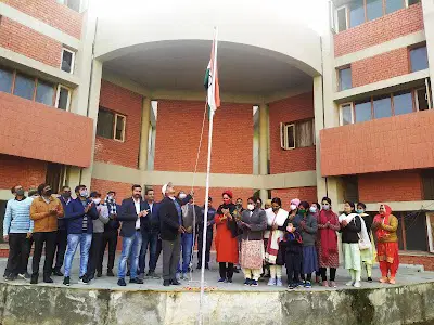 Flag Hoisting Govt. College for Women Bhodia Khera in Fatehabad	