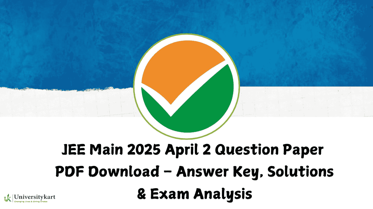 JEE Main 2025 April 2 Question Paper PDF Download