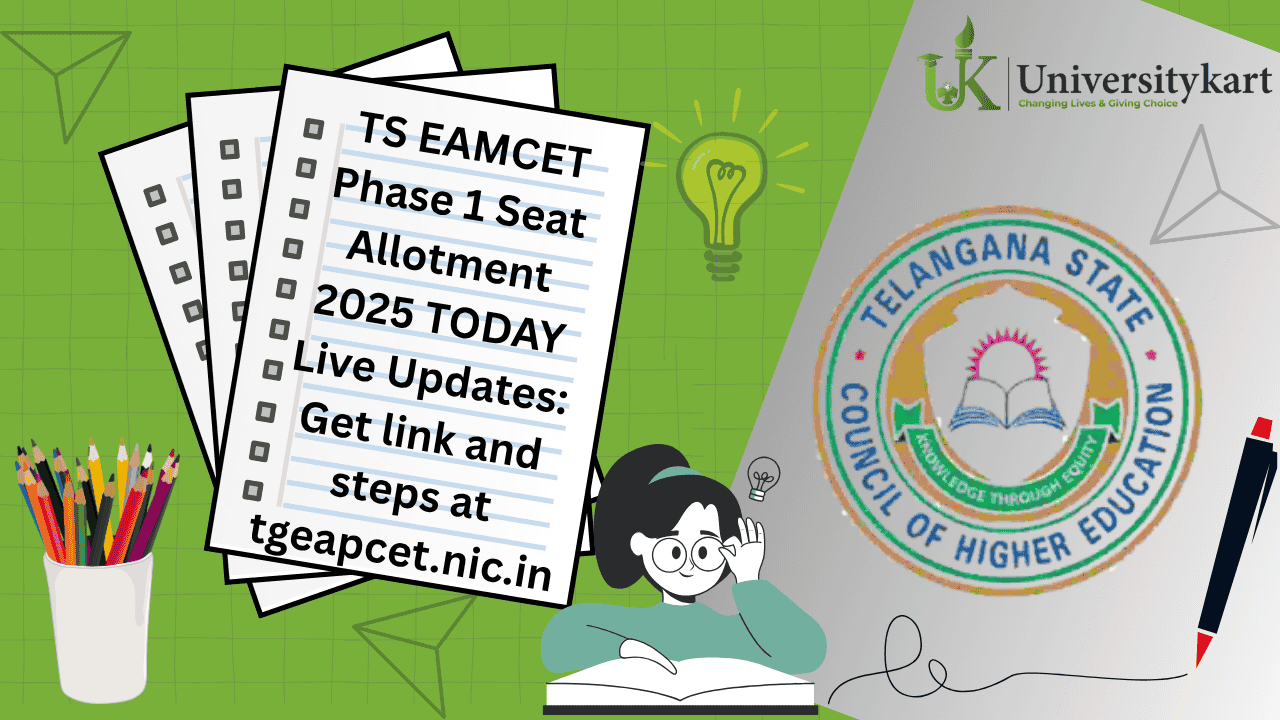 TS EAMCET Phase 1 Seat Allotment 2025 TODAY