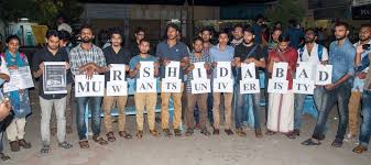 Students at Murshidabad University in Alipurduar