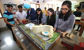 Students at School of Planning and Architecture, New Delhi in New Delhi