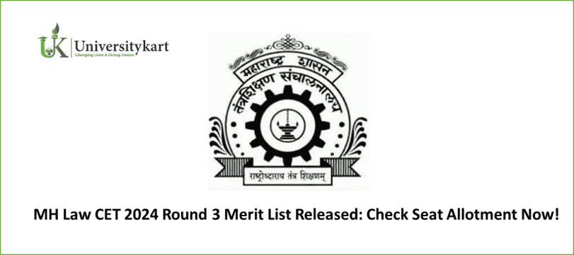MH Law CET 2024 Round 3 Merit List Released
