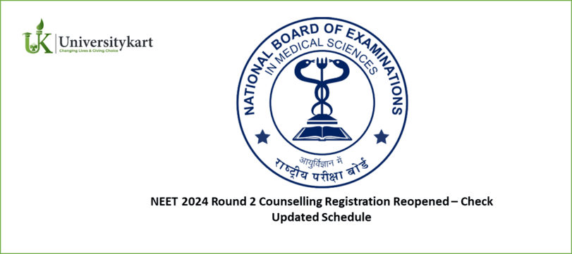 NEET 2024 Round 2 Counselling Window Registration 