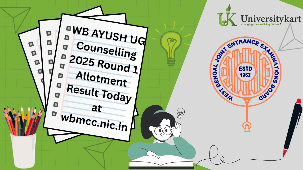 WB AYUSH UG Counselling 2025 Round 1 Allotment Result